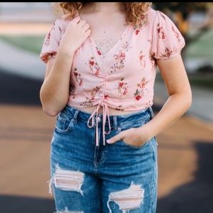 Floral crop top